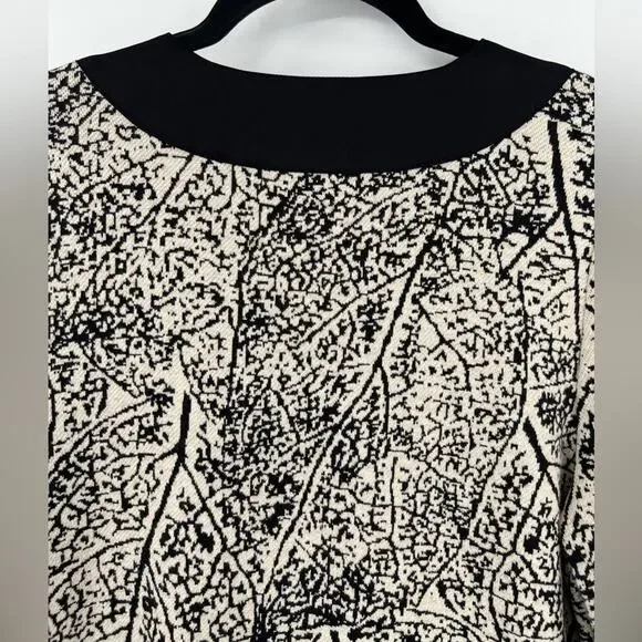 Nic + Zoe Santana Cardigan Sweater Jacket Leafs Metal Clasp Printed Size Medium - Picture 9 of 11